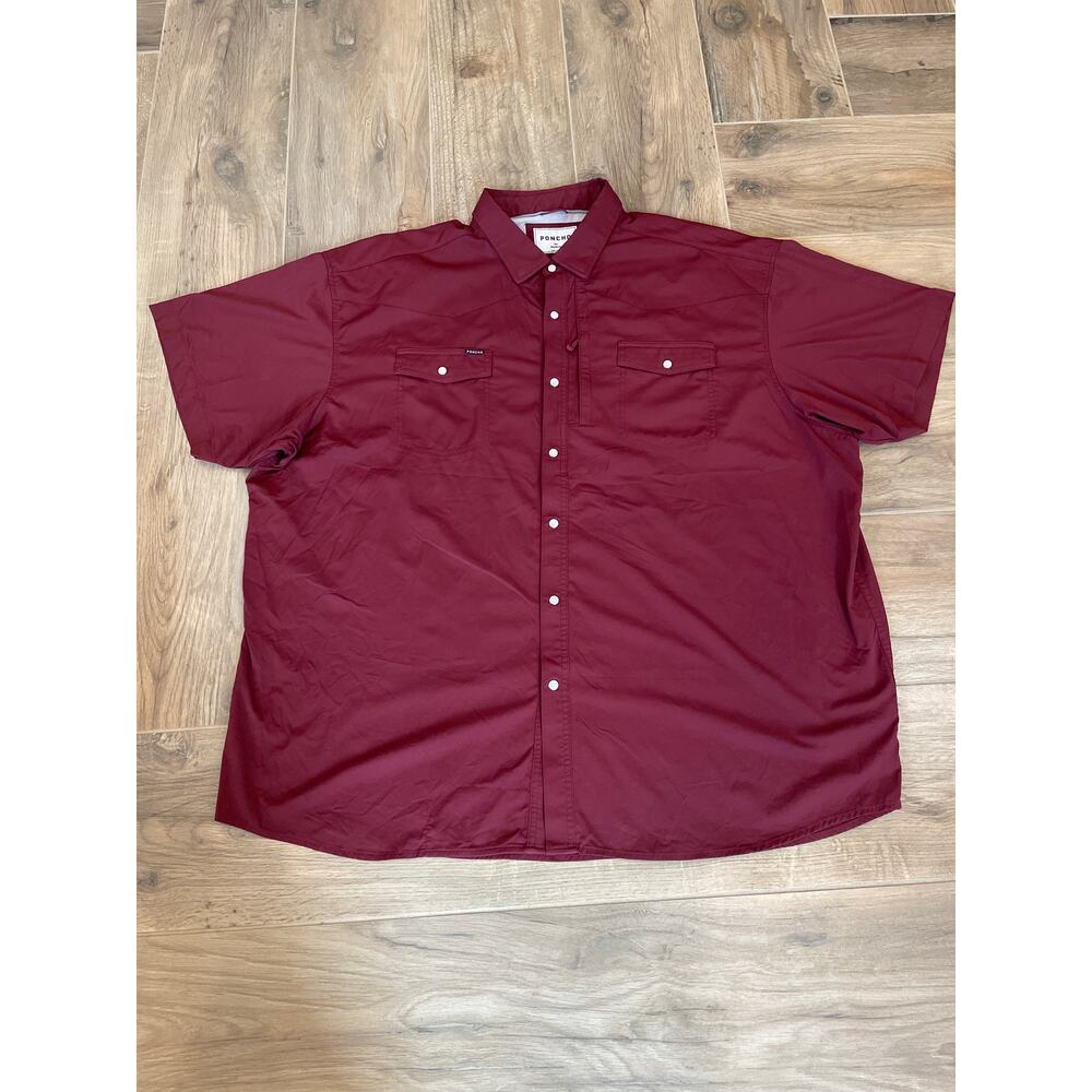 Men's Classic Burgundy Button-Down Shirt